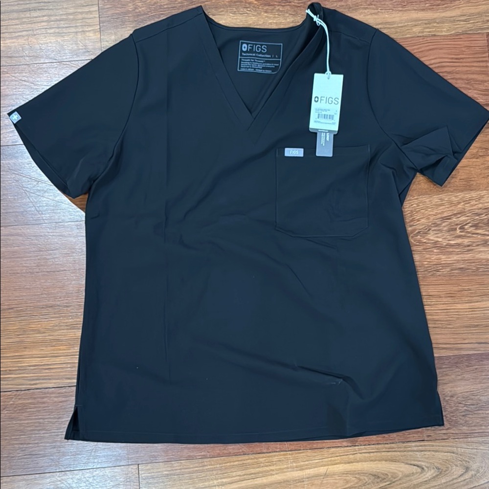 FIGS Women’s Black V-Neck Shirt